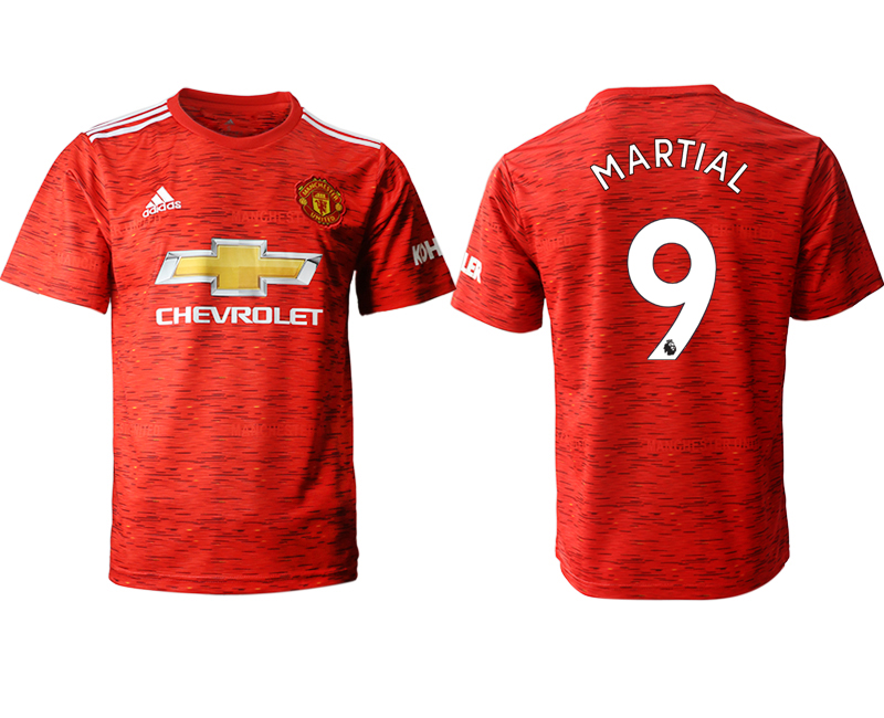 Men 2020-2021 club Manchester United home aaa version #9 red Soccer Jerseys